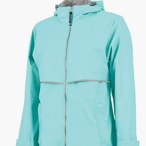 Charles River New Englander Wind and Waterproof Jacket (Aqua Reflective)